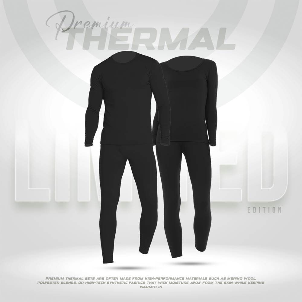 Unisex Premium Thermal 1 Set-Black