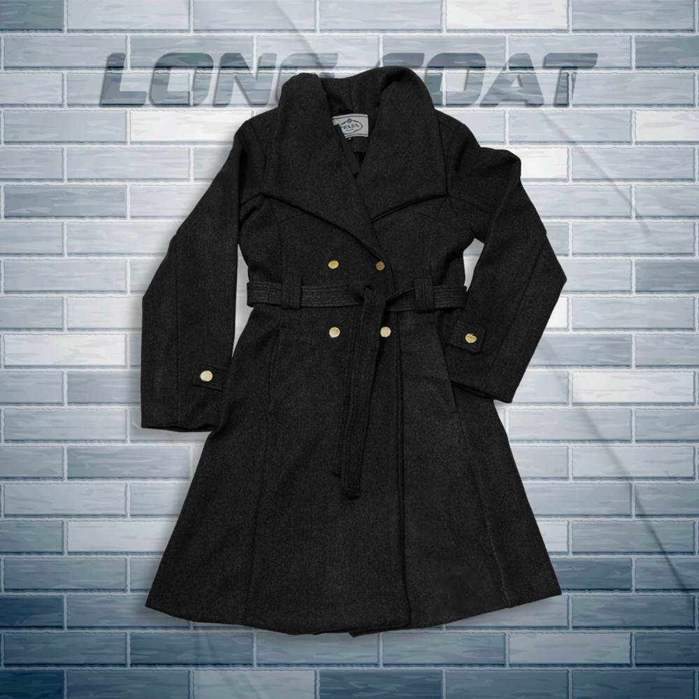 Womens Long Coat- Black