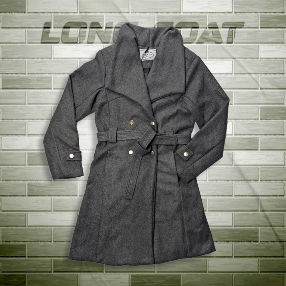 Womens Long Coat- Deep Gray