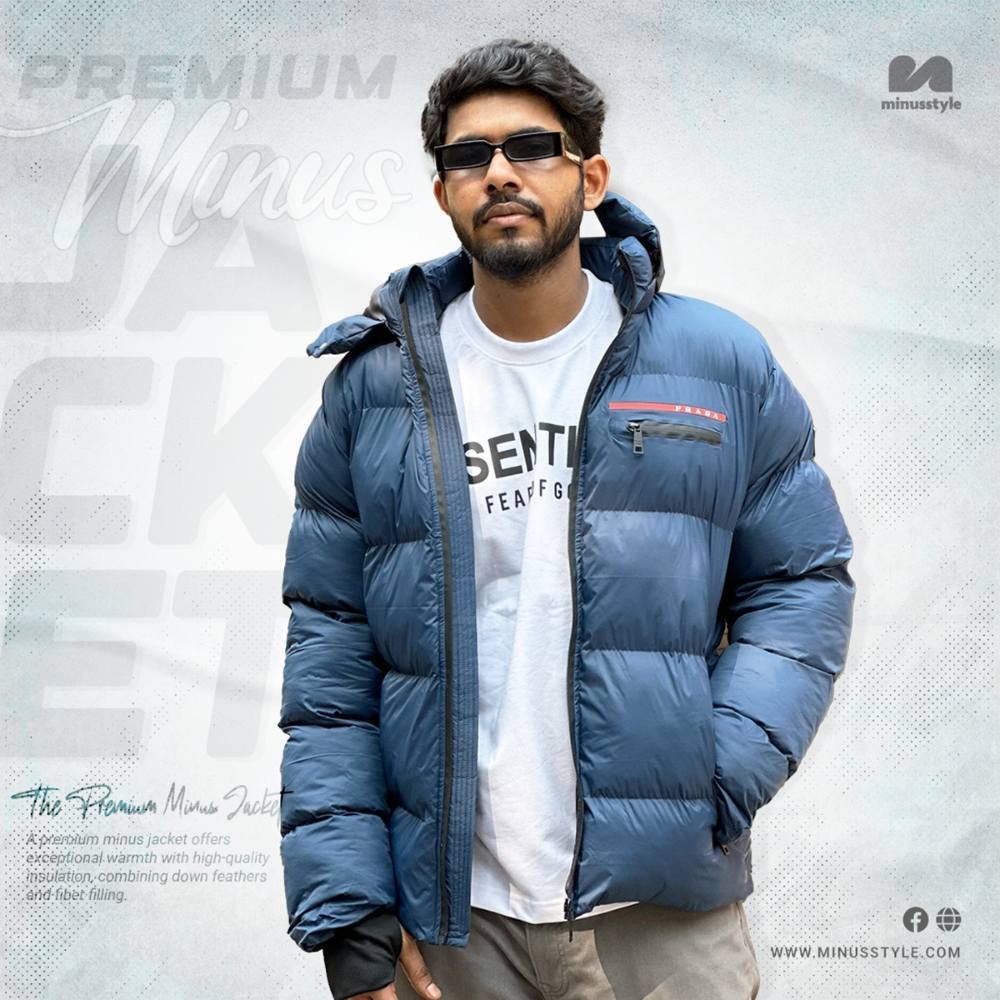 Prada Padded Jacket- Navy Blue