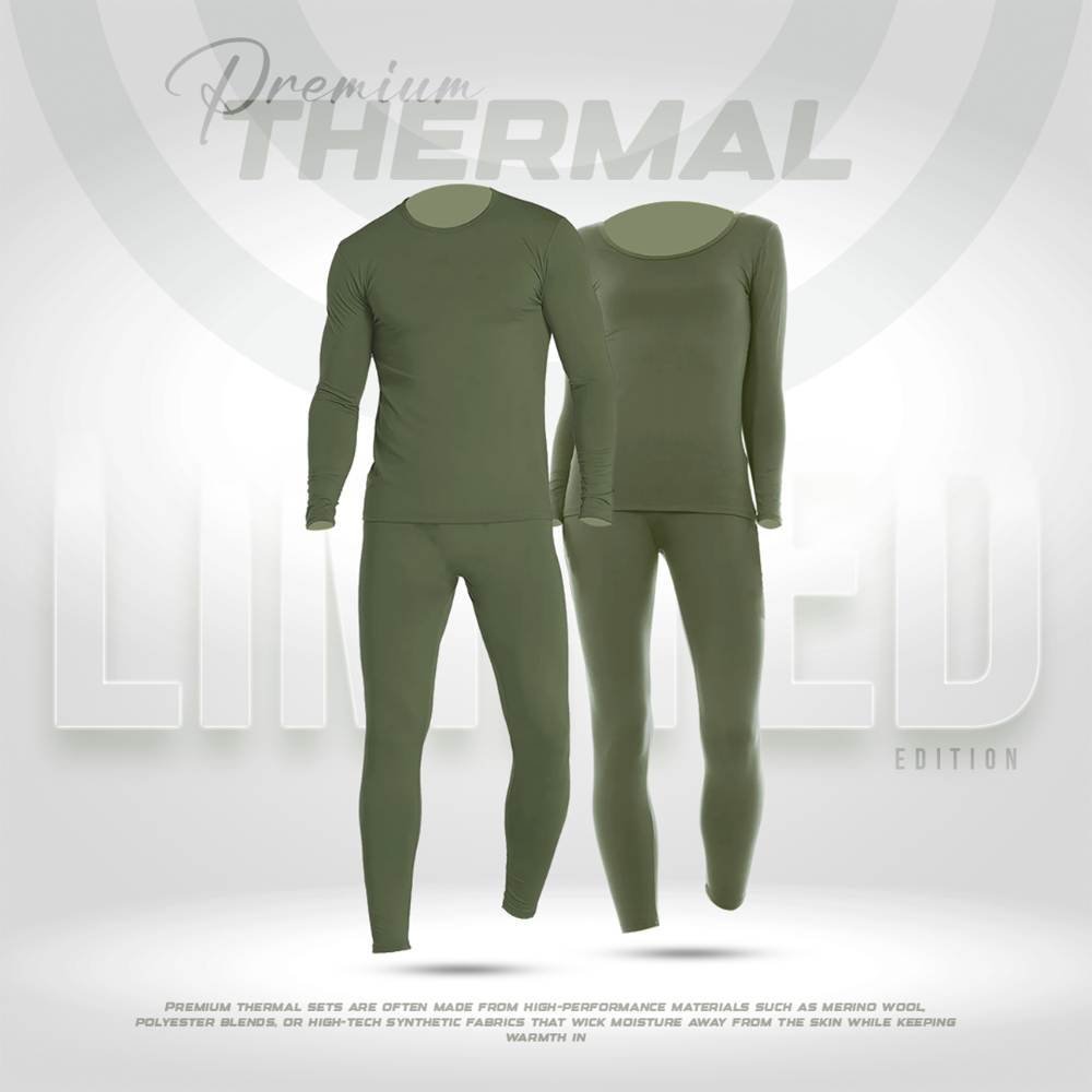 Unisex Premium Thermal 1 Set- Olive