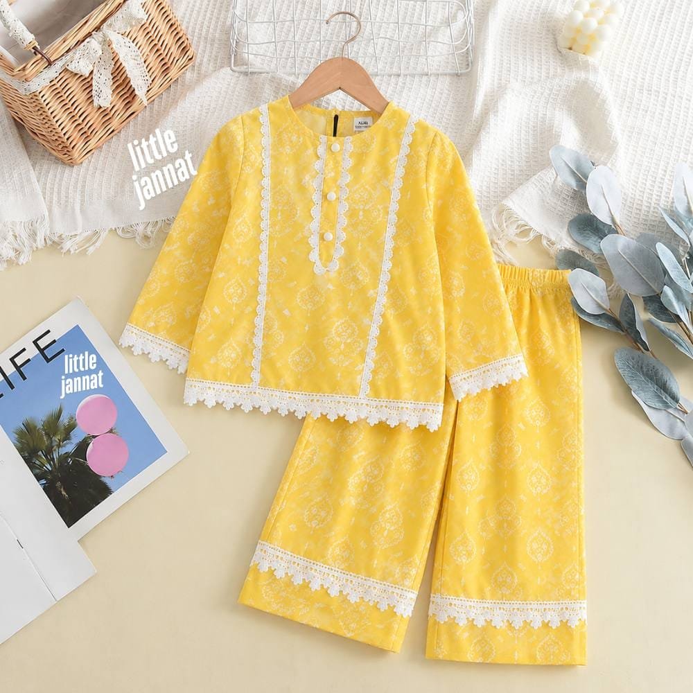 Unitika Cotton Ladies Set - Yellow - Image 2