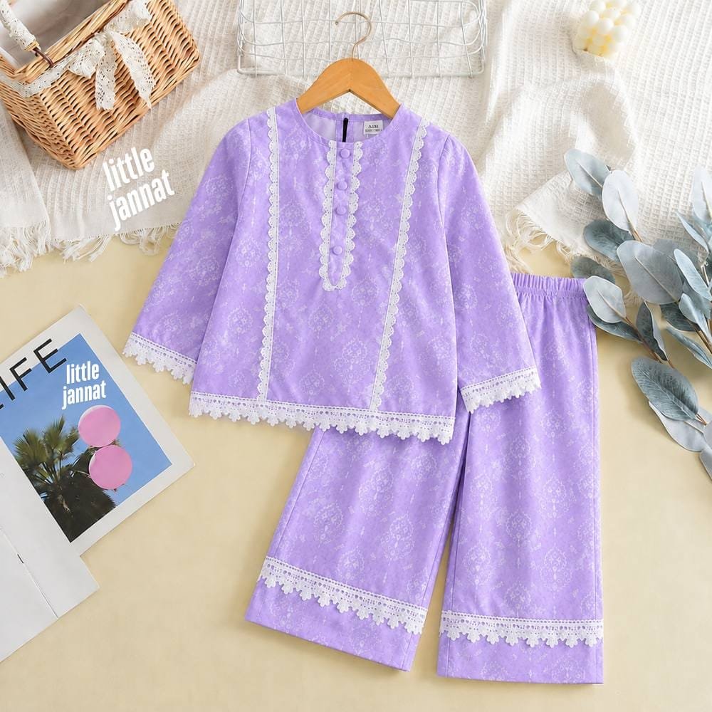 Unitika Cotton Ladies Set - Lavender - Image 2