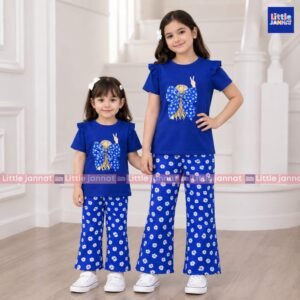 Cotton Summer Set -211 - Whitish Ribbon Blue