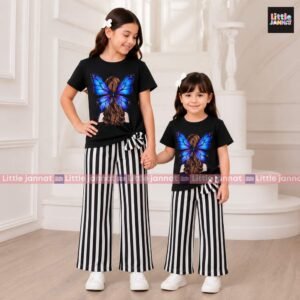 Cotton Summer Set -203- Butterfly Black